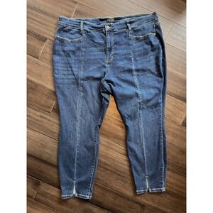 Judy Blue Womens Road Tripping High Rise‎ Front Seam Skinny Jeans JB82494DK 24W